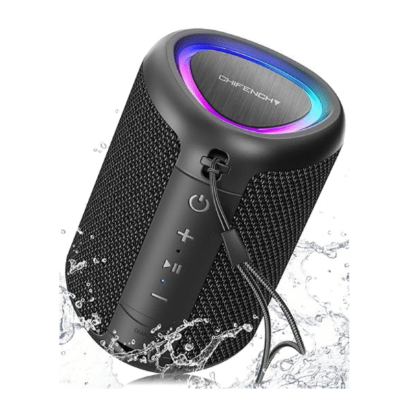 Portable Bluetooth Speaker with Lights, Powerful Crystal Clear Sound