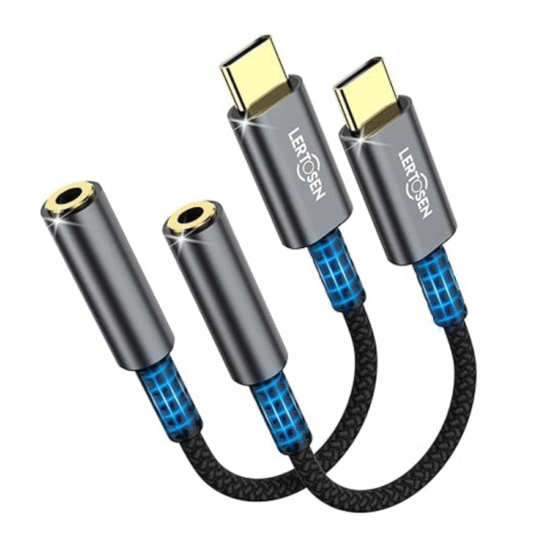 2 Pack USB C to 3.5mm Headphone Jack Adapter – HiFi Audio Dongle