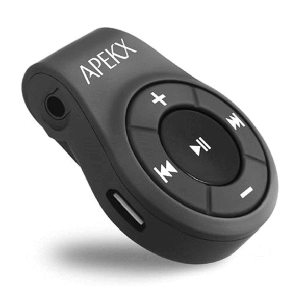 APEKX Clip Bluetooth Audio Adapter for Headphones