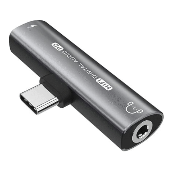 USB C Headphone Adapter, 2 in 1 USB C to 3.5mm Headphone