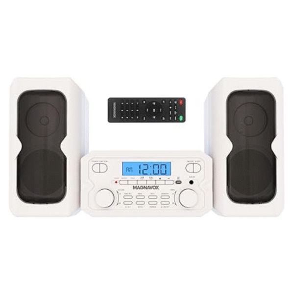 Magnavox MM435M-WH 3-Piece Compact CD Shelf System