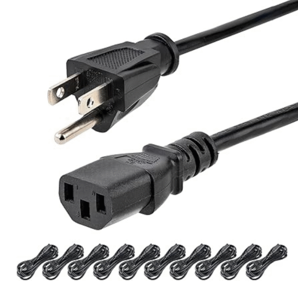 StarTech.com 10ft (3m) Computer Power Cord